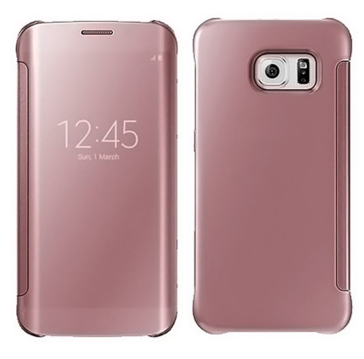 Кожени калъфи Кожени калъфи за Samsung  Калъф тефтер огледален CLEAR VIEW за Samsung Galaxy S7 G930 златисто розов / rose gold